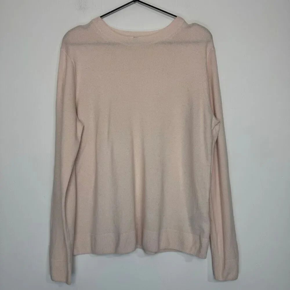 Uniqlo Baby Pink Crewneck Cashmere Sweater XL